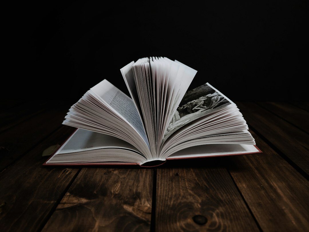 mystery book on table