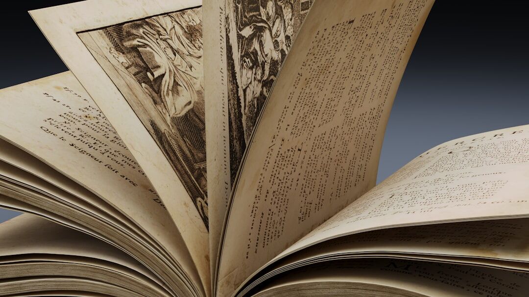 mysterious old book pages