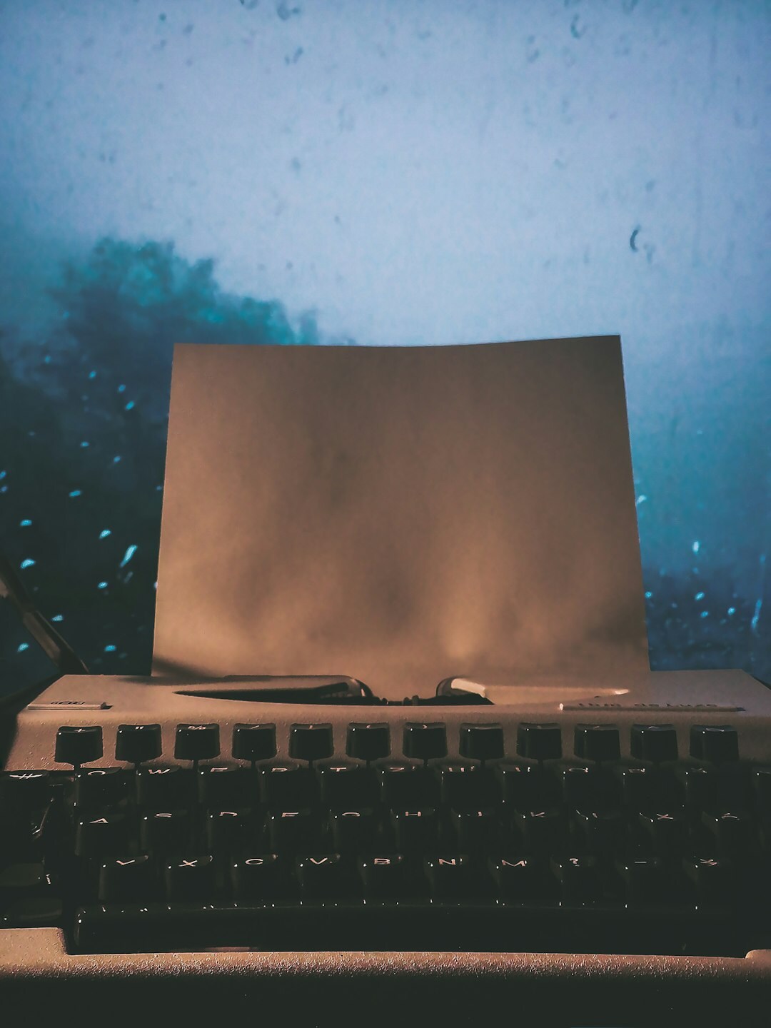 typewriter with paper